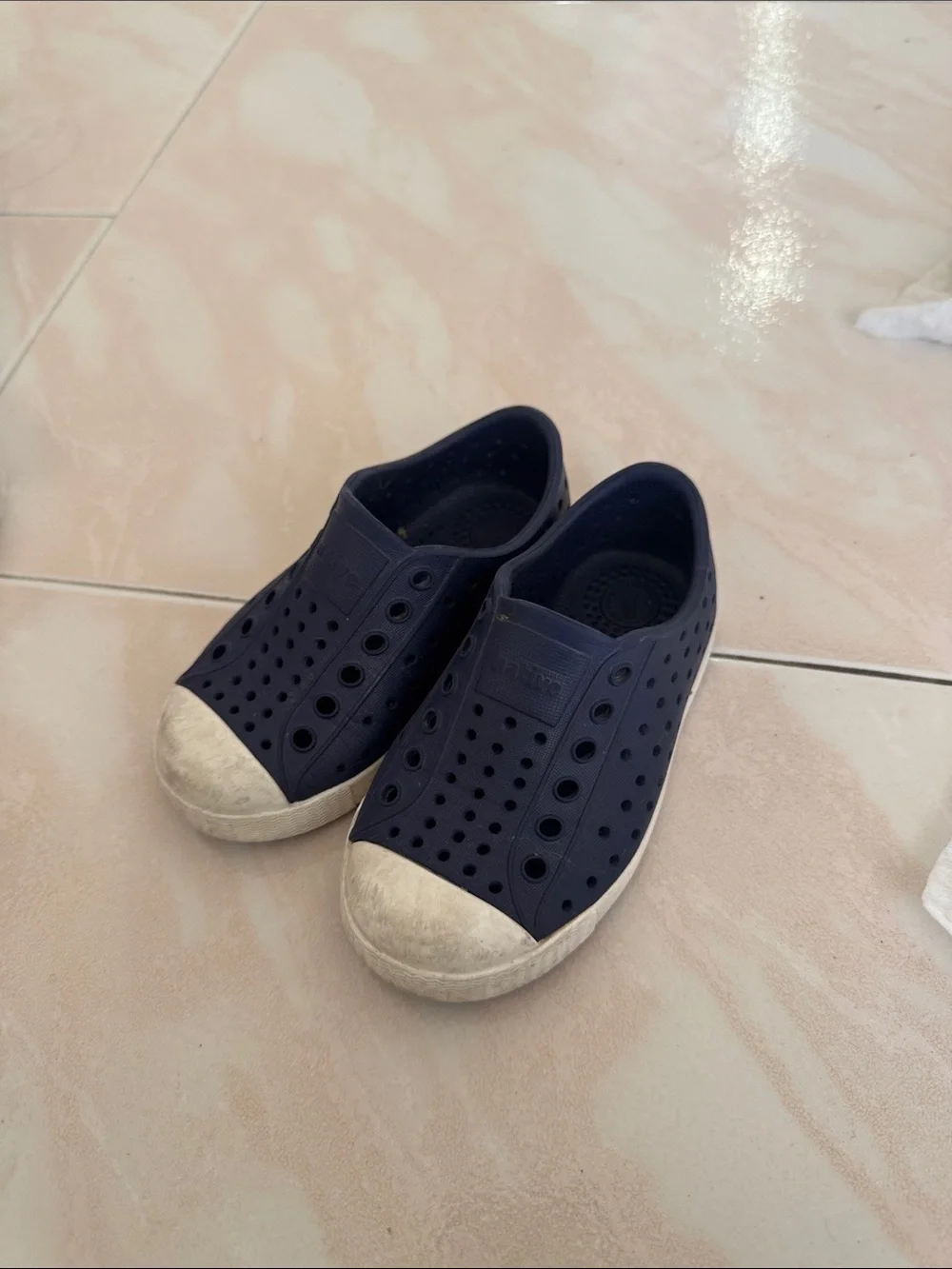 Native Kids Navy Slip-On Perforated Water Shoes